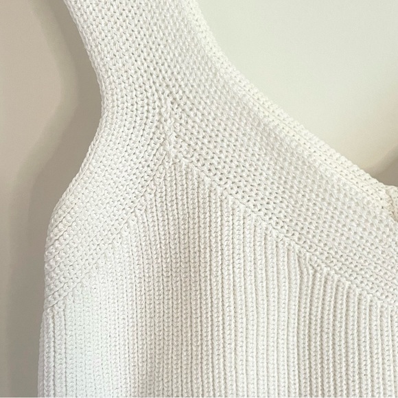 Aritzia Wilfred White Knit Crop Top - Picture 3 of 5
